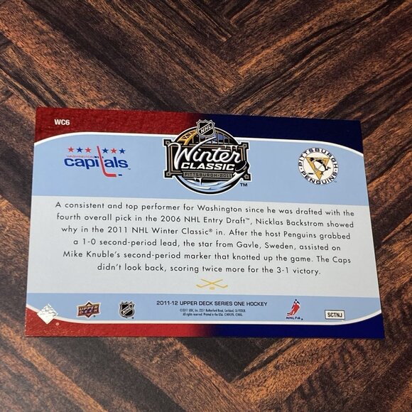 Washington Capitals Upper Deck Winter Classic Oversized Nicklas Backstrom #WC6 - Picture 2 of 2